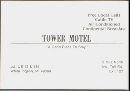Tower Motel - Vintage Yearbook Ad (newer photo)